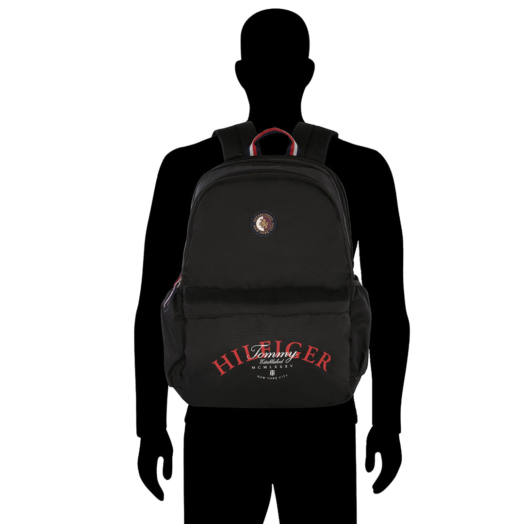 Tommy Hilfiger Nautical Unisex Polyester Backpack Black