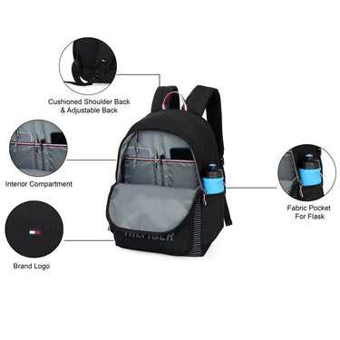 Tommy Hilfiger Vulcan Unisex Polyester Backpack Black