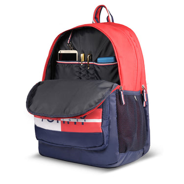 Tommy Hilfiger Valentin Unisex Polyester Laptop Backpack Red