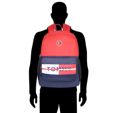 Tommy Hilfiger Valentin Unisex Polyester Laptop Backpack Red