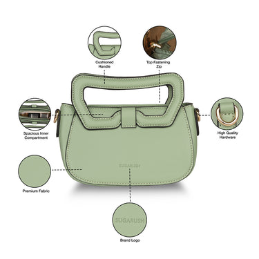 Sugarush Gisele Womens Sling Green