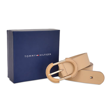 Tommy Hilfiger Small Leather Goods Shizune Women's Non Reversible  Belt Beige