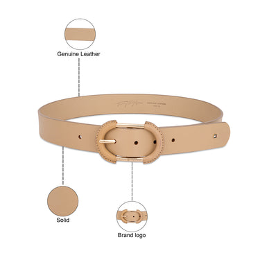 Tommy Hilfiger Small Leather Goods Shizune Women's Non Reversible  Belt Beige