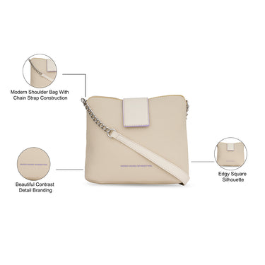 United Colors of Benetton Tessa Hobo Ivory