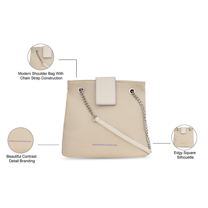 United Colors of Benetton Danna Hobo Ivory