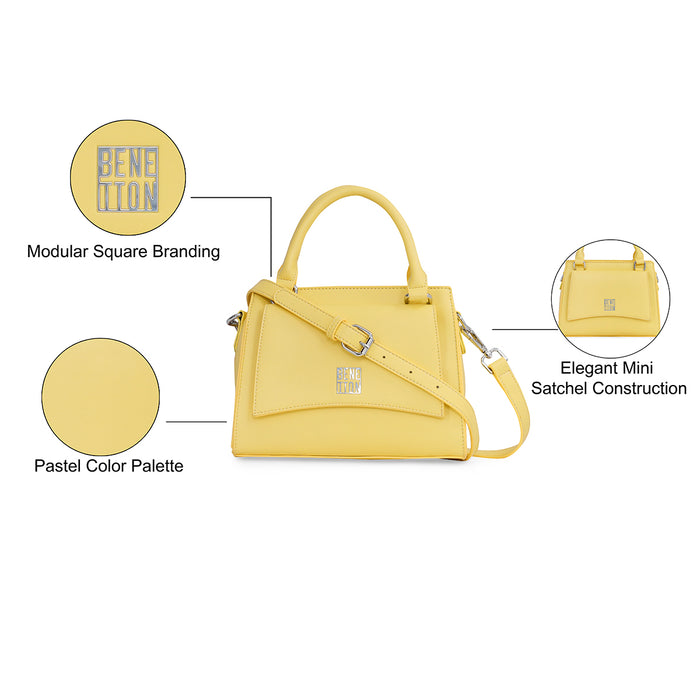 United Colors of Benetton Amora Mini Satchel yellow