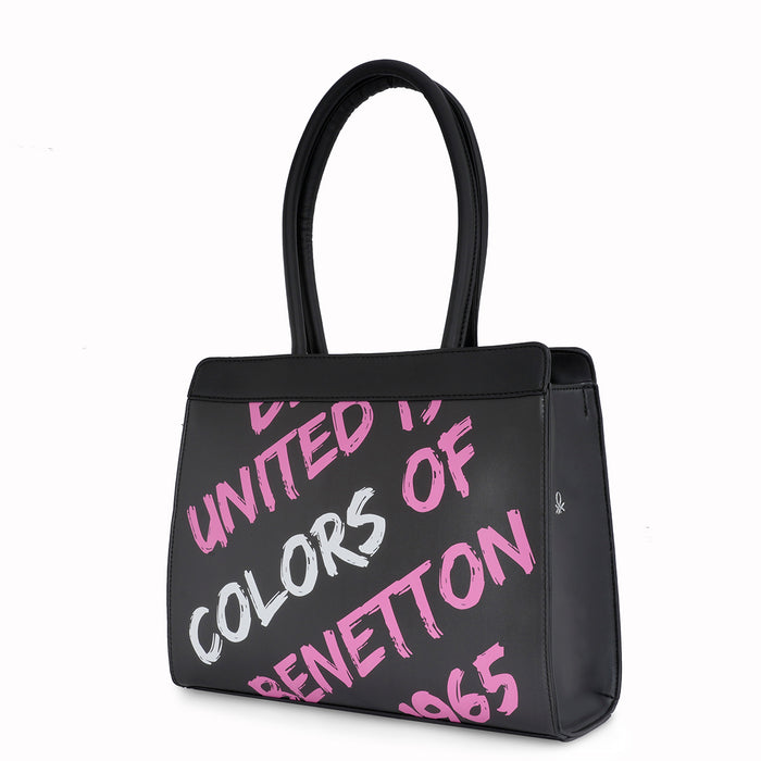 United Colors of Benetton Alison Satchel Black