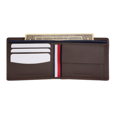 Tommy Hilfiger Vernon Global Coin Wallet Brown