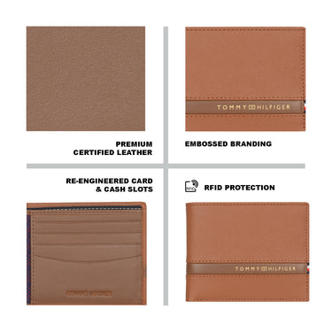 Tommy Hilfiger Lannon Passcase Wallet Tan