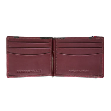 Tommy Hilfiger Small Leather Goods Newburg Money Clip Wine