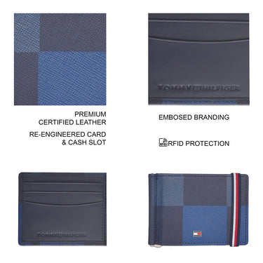 Tommy Hilfiger Small Leather Goods Newburg Money Clip Navy