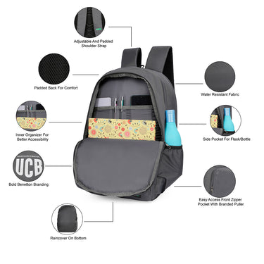 United Colors of Benetton BrixenBack to School Backpack Grey