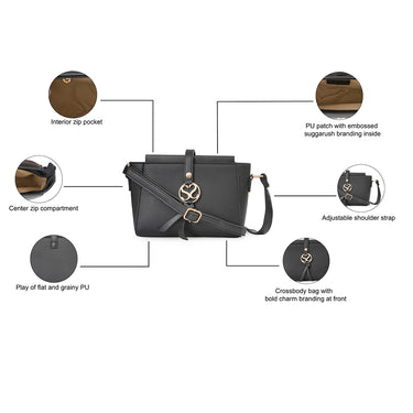 Sugarush Daliana Women's Mini Satchel Black